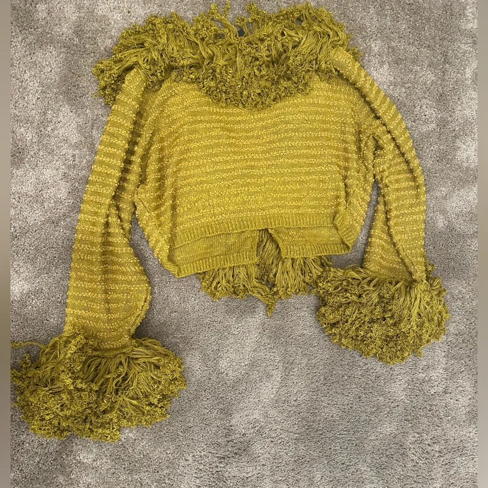 Hanifa Mila Cropped Cardigan
Color Mustard
Size 2X/3X - Picture 5 of 6